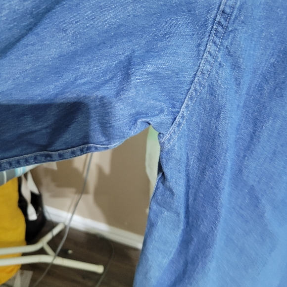 (2636) New England Gentleman, Mens, M, long sleeve denim Shirt - Picture 5 of 10